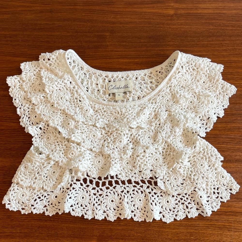 Cleobella crochet cream top